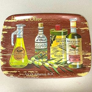 💜Provence France Olive Oil Kitchen Cooking Melamine Home Serving Food Tray💜